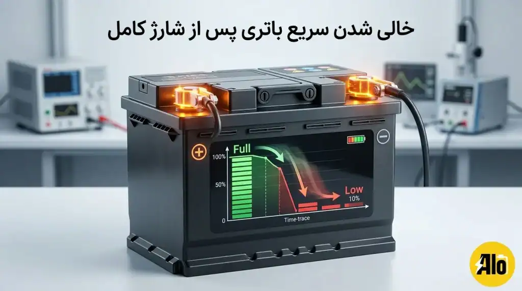 خالی شدن سریع باتری پس از شارژ کامل